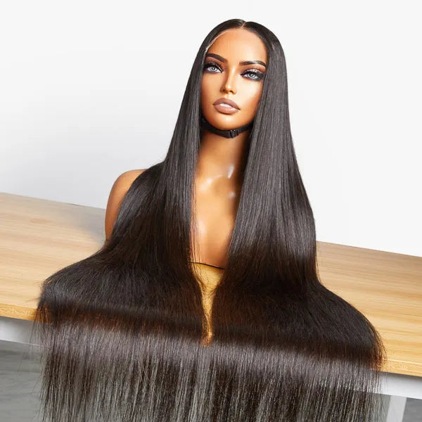 Luvme Hair 180% Density Royal Luxury Super Long Silky Straight 5x5 Closure HD Lace Wig 100% Human Hair