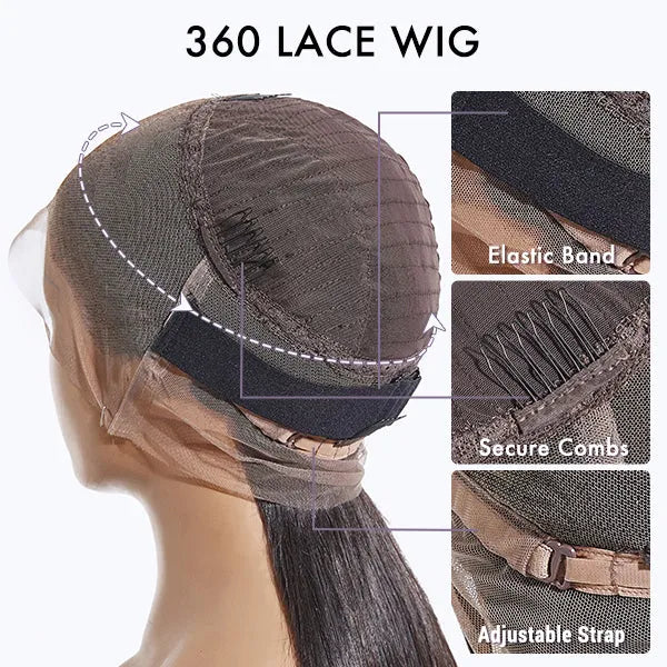 Luvme Hair 180% Density | 360 Lace Pre-Plucked Long Wig (Body Wave / Straight / Water Wave) - US Only