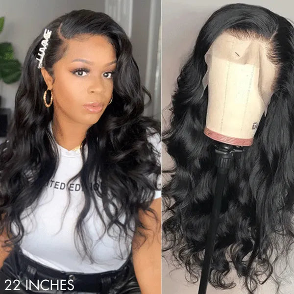 PreMax Wigs - 180% Density Body Wave / Straight Glueless 13x4 Frontal Lace Long Wig Pre-Cut Lace