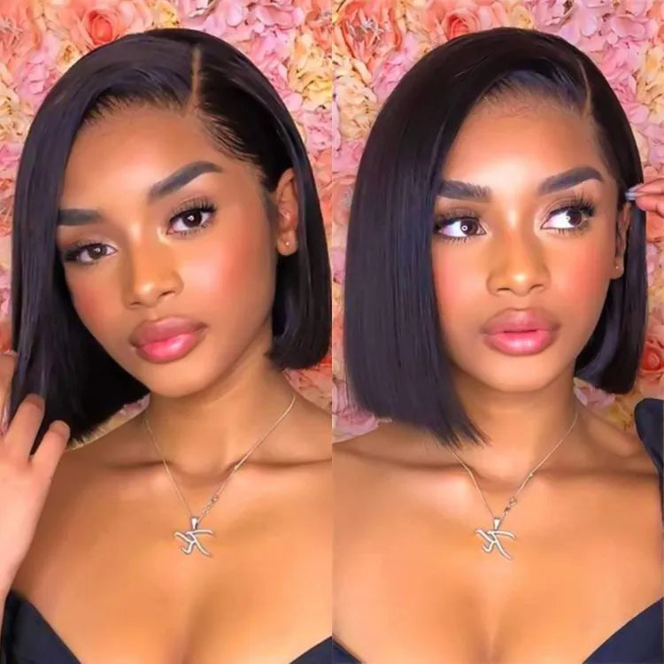 Asymmetric Bob Minimalist HD Lace Glueless C Part Short Wig 100% Human Hair - US Only Main image