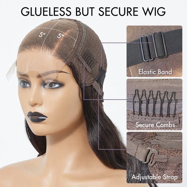 Luvme Hair 180% Density | Trendy Brown with Black Peekaboo Loose Wave Glueless 5x5 Closure Lace Wig - US Only