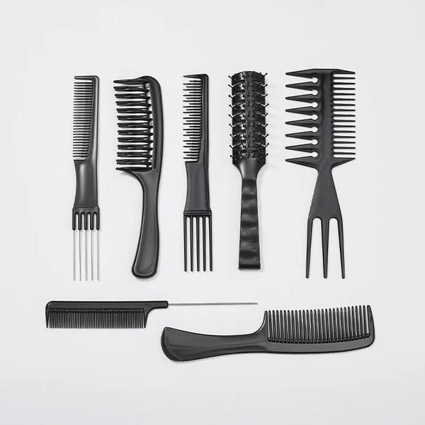 US Only | 7pcs / 1 Set Antistatic Heat Resistant Hair Comb Set for All Hair Types & Styles
