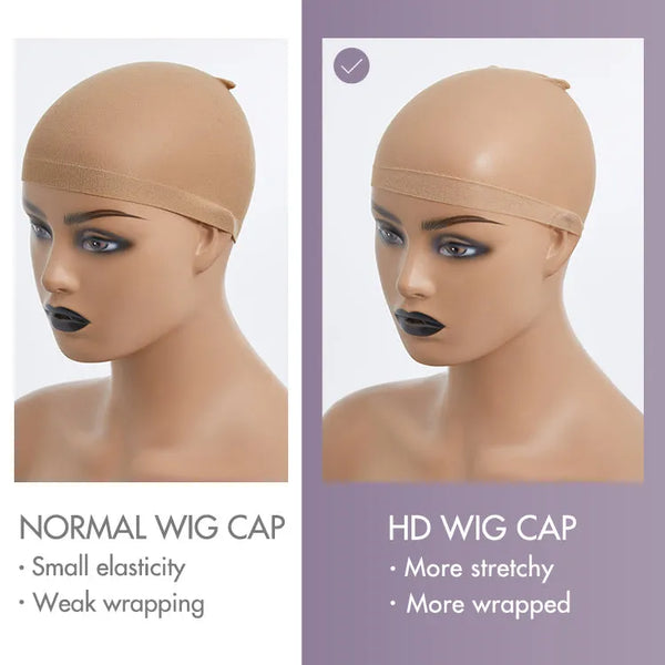 10pcs Stretchy HD Breathable Wig Caps with Non-Slip Elastic Band for Lace Frontal Wigs