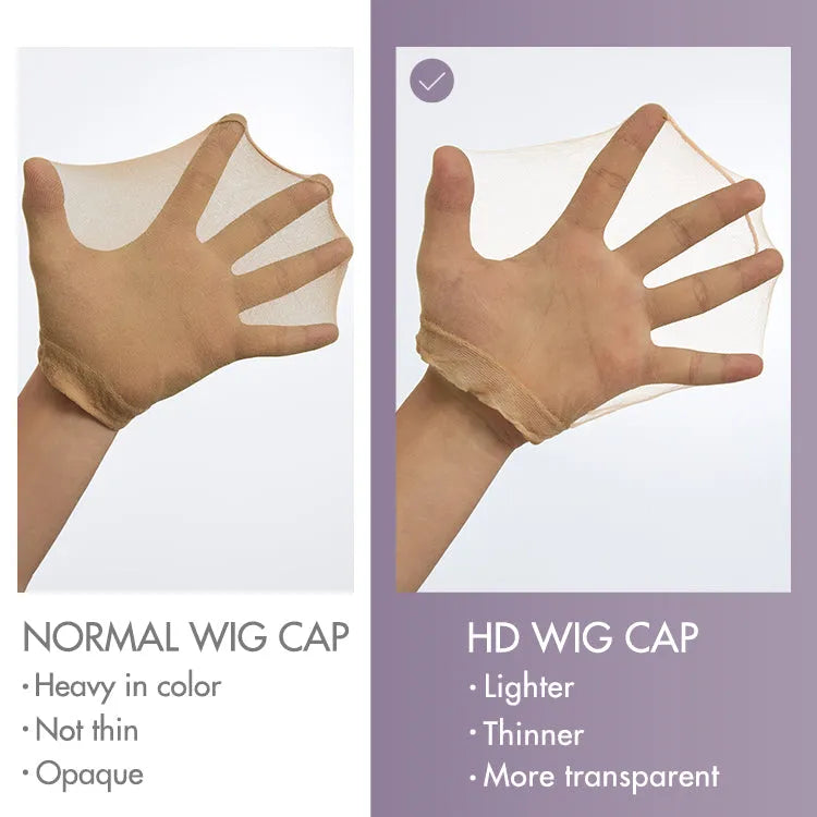 10pcs Stretchy HD Breathable Wig Caps with Non-Slip Elastic Band for Lace Frontal Wigs Secondary image