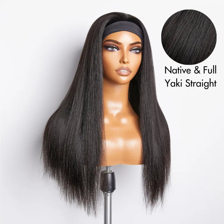Ready to Go Classic Yaki Straight Glueless Headband Wig Beginner Friendly - US Only