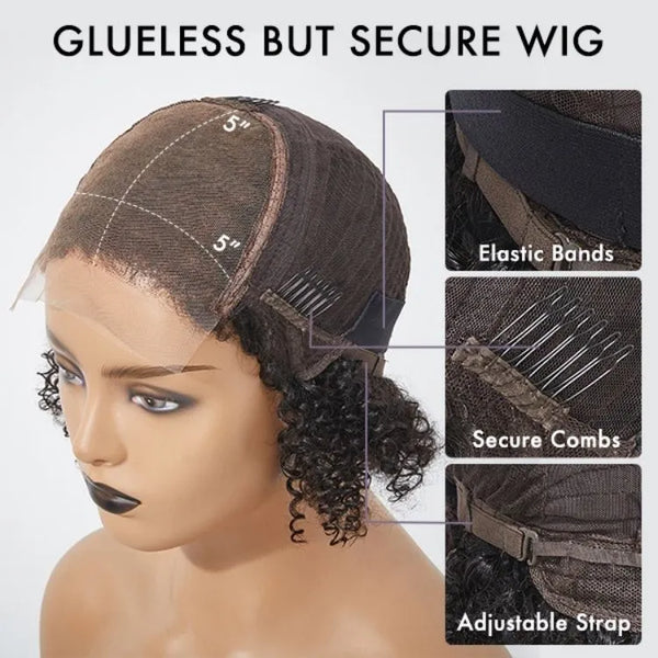 Brown Blonde Combo Highlight Loose Wave Glueless 5x5 Closure HD Lace Wig