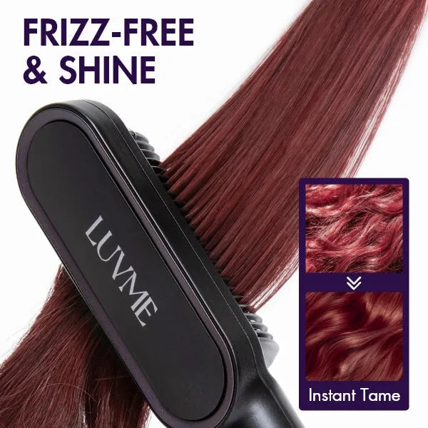 Hair Straightener Comb with US Plug, Built-in Ceramic Heating Plate, 20s Fast Heating & 5 Temp Settings & Anti-Scald for Professional Salon at Home | US Only Secondary image
