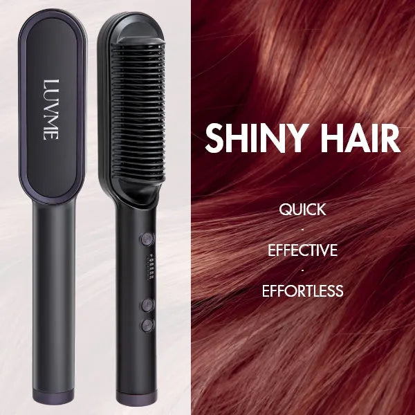 Hair Straightener Comb with US Plug, Built-in Ceramic Heating Plate, 20s Fast Heating & 5 Temp Settings & Anti-Scald for Professional Salon at Home | US Only Main image