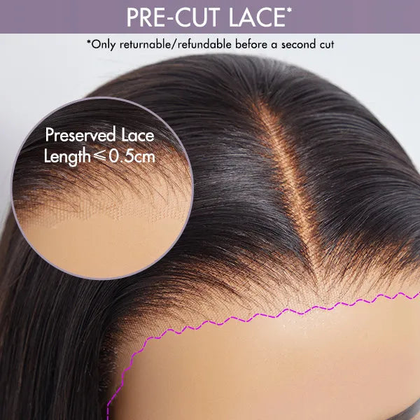 Amanda Honey Brown Highlight Glueless 13x4 Frontal Lace Side Part Long Wig | Large & Small Cap Size