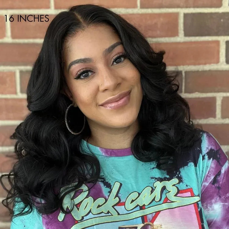 Breathable Cap Loose Body Wave Glueless 5x5 Upgraded Lace Front Mid Part Long Wig - US Only