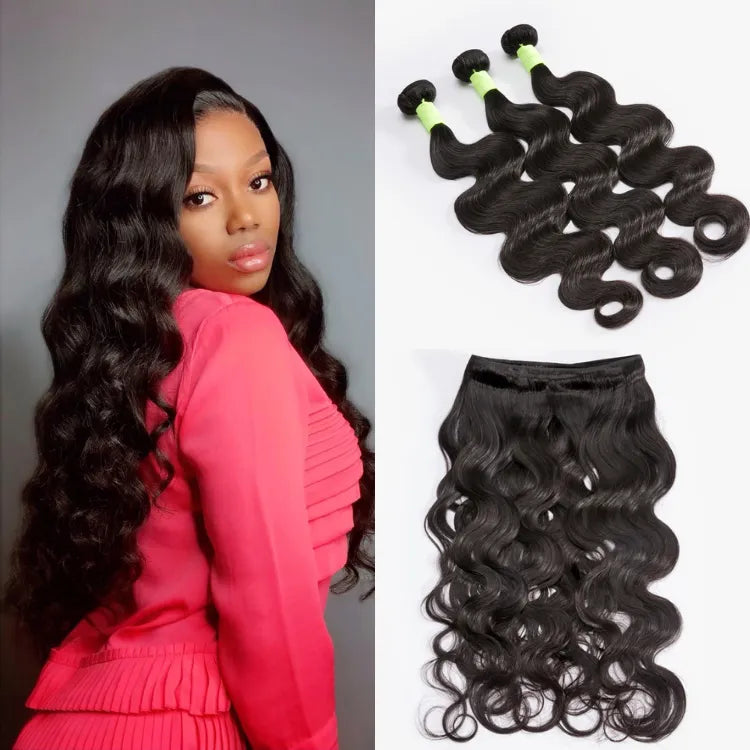 3pcs Body Wave / Water Wave / Deep Wave / Yaki Straight / Silky Straight 100% Virgin Human Hair Bundles Secondary image