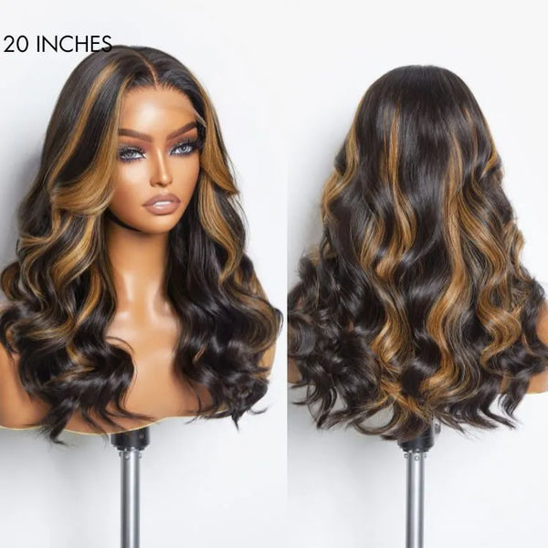 Blonde Mix Black Loose Wave Glueless 5x5 Closure HD Lace Wig- US Only