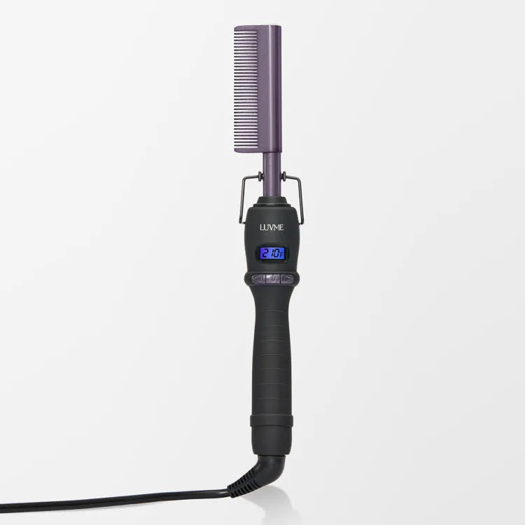 Electric Hot Comb with US Plug  for Wigs and Natural Hair, 30s Fast Heating & Adjustable Temp