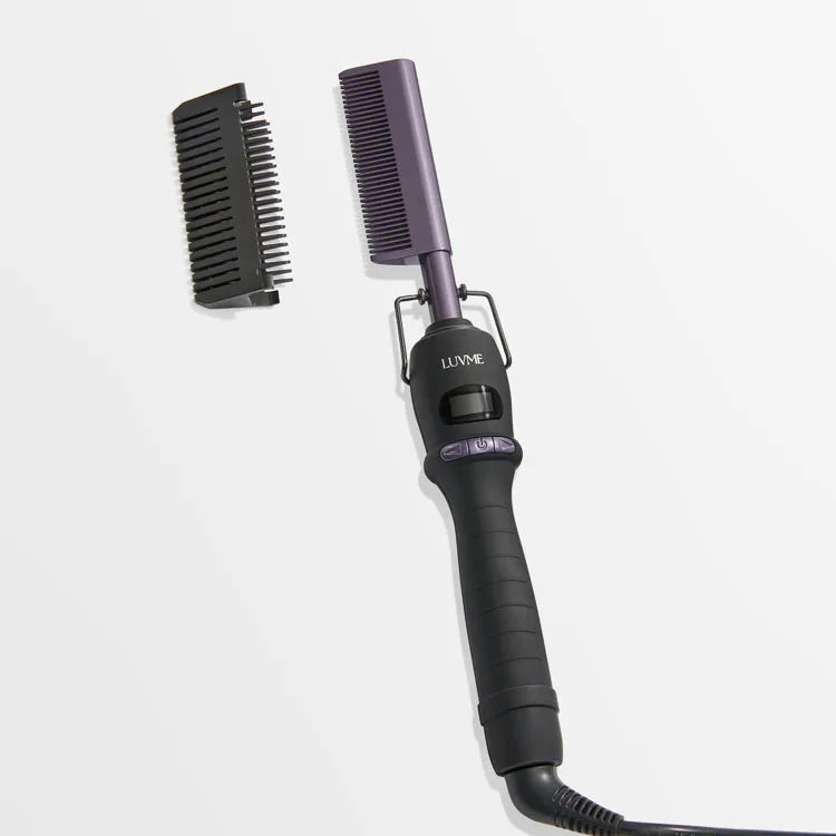 Electric Hot Comb with US Plug  for Wigs and Natural Hair, 30s Fast Heating & Adjustable Temp