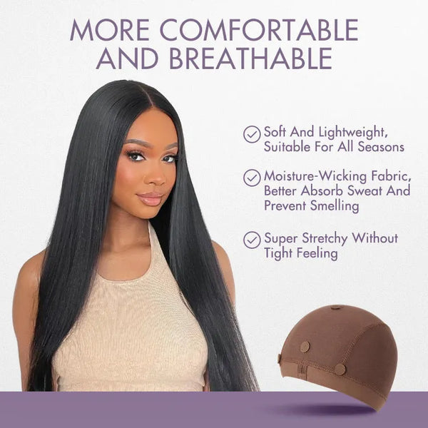 2pcs LUVME Reusable Non-Slip Wig Cap, Wig Gripper for Keeping Wigs Lace Front in Place