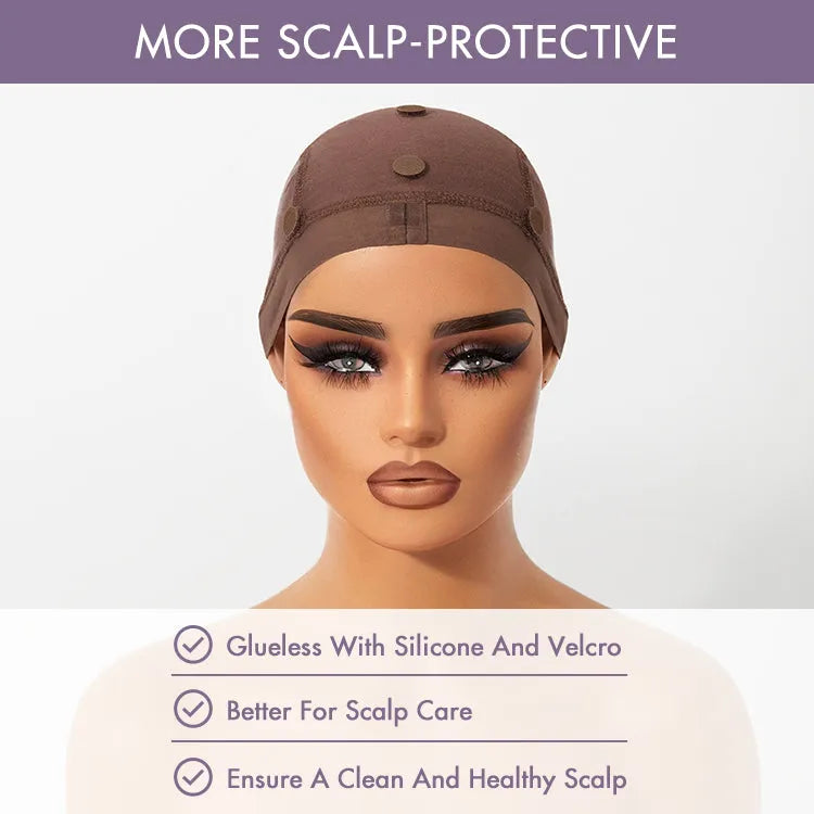 2pcs LUVME Reusable Non-Slip Wig Cap, Wig Gripper for Keeping Wigs Lace Front in Place