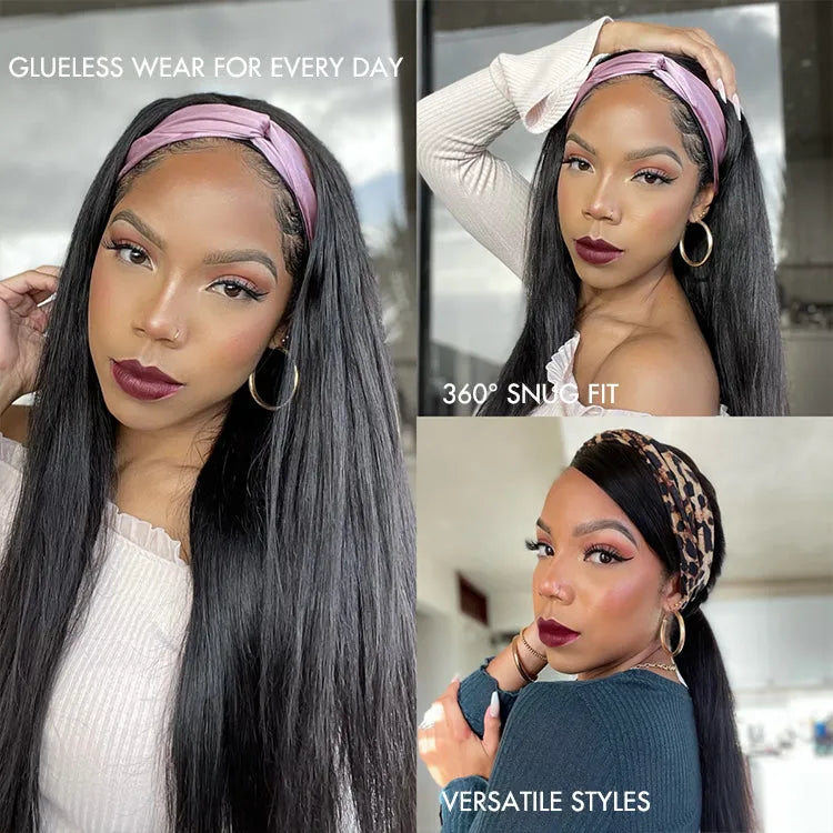 Ready to Go Classic Yaki Straight Glueless Headband Wig Beginner Friendly - US Only Secondary image