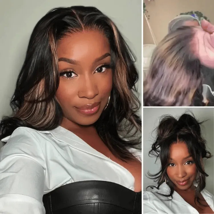 PreMax Blonde Mix Black Loose Wave Glueless 5x5 HD Lace Closure Wig Large & Small Cap Main image