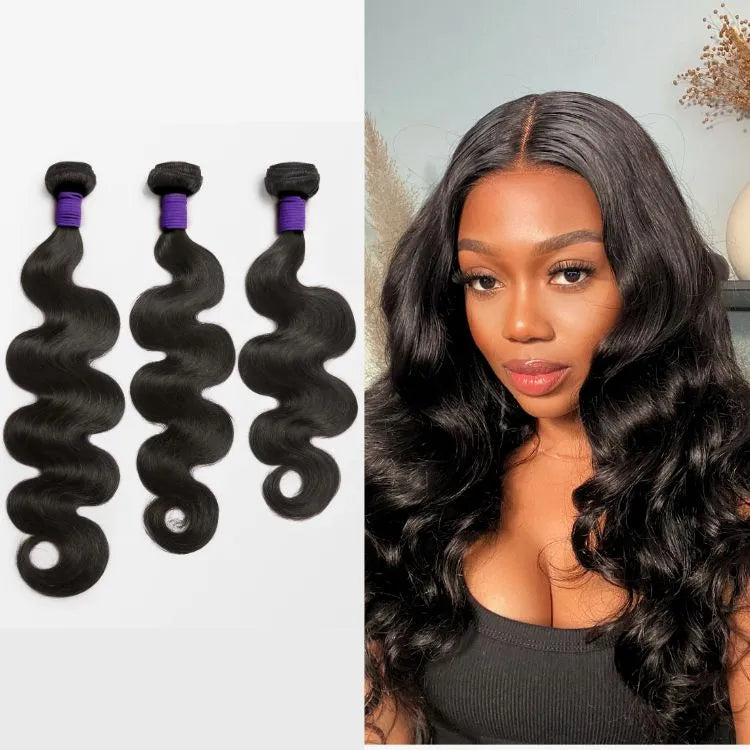 Upgraded Brazilian Hair | Straight / Body Wave 100% Virgin Human Hair Bundles 1pc / 3pcs Secondary image