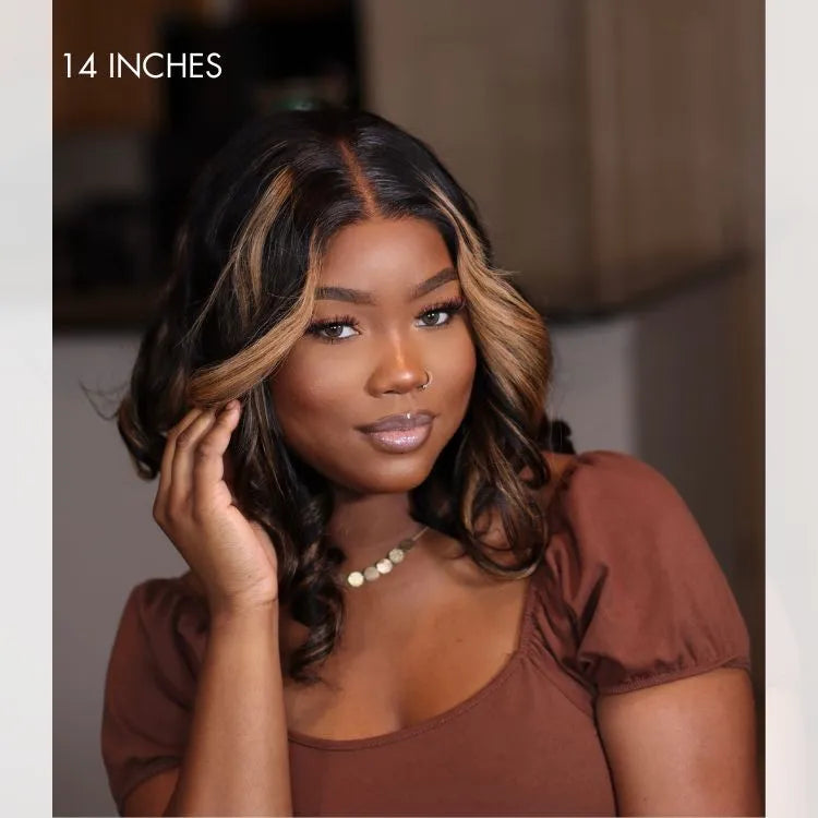 Blonde Mix Black Loose Wave Glueless 5x5 Closure HD Lace Wig- US Only Secondary image