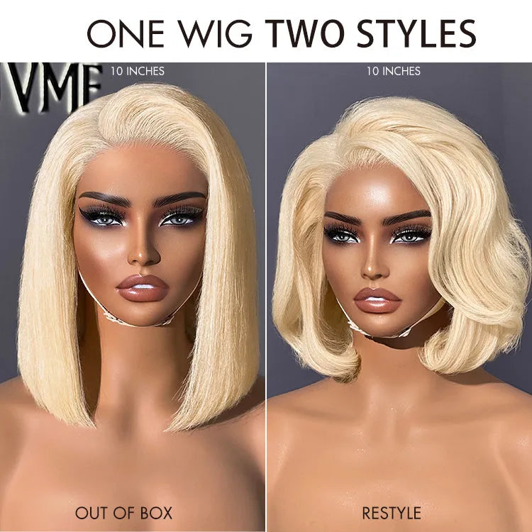 PreMax Wigs | Blonde 613 Silky Straight Glueless 5x5 Closure HD Lace Wig Pre-Cut Lace Secondary image