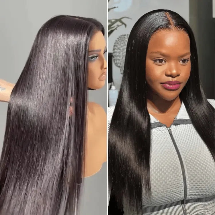 PreMax Wigs | 180% Density Bone Straight Glueless 5x5 Closure HD Lace Lace Wig Pre-cut & Plucked & Bleached Main image