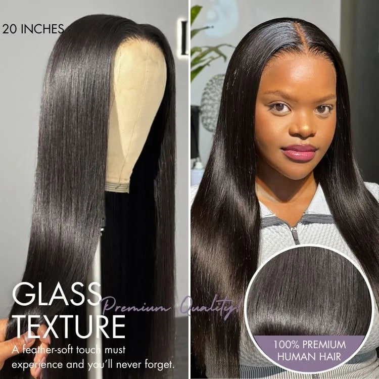 PreMax Wigs | 180% Density Bone Straight Glueless 5x5 Closure HD Lace Lace Wig Pre-cut & Plucked & Bleached Secondary image