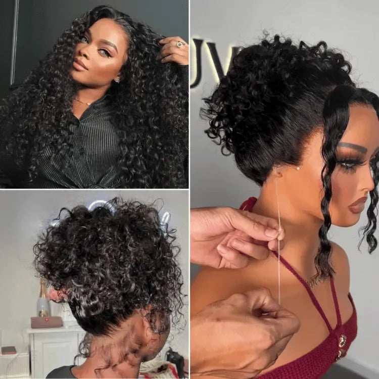PreMax Wigs | Water Wave Flexi-Fit Invisi Drawstring Cap 360 Lace Long Curly Wig Pre-Cut Lace Main image