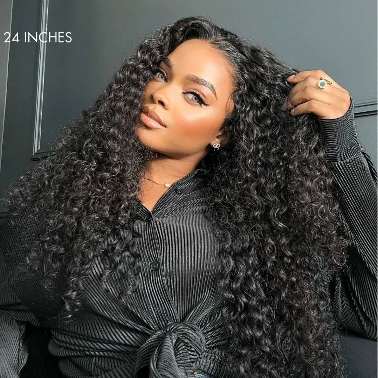 PreMax Wigs | Water Wave Flexi-Fit Invisi Drawstring Cap 360 Lace Long Curly Wig Pre-Cut Lace Secondary image