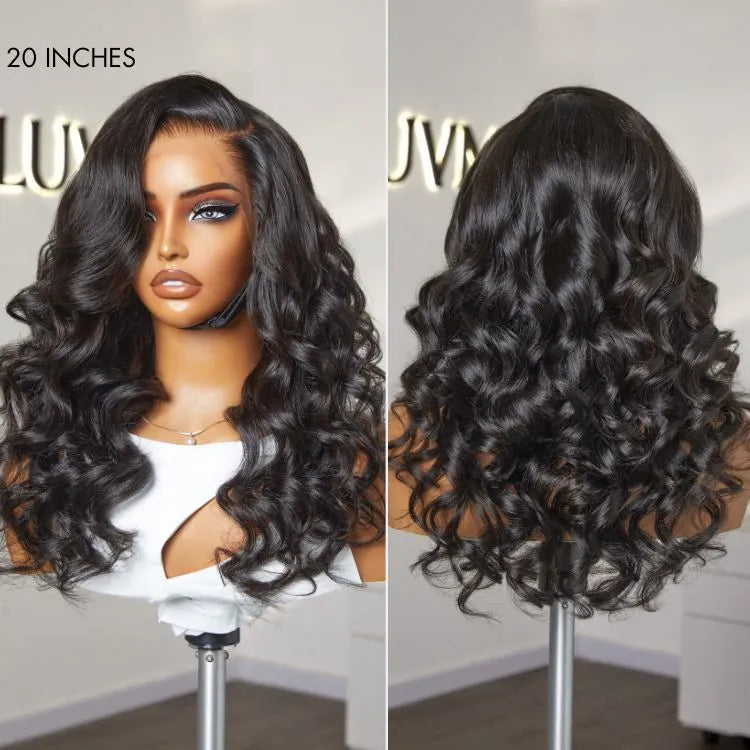 AiryFit™ Scalp Care Wigs - Deep Parting Loose Body Wave Human Hair Wig 11x6 Frontal HD Lace Glueless Wig