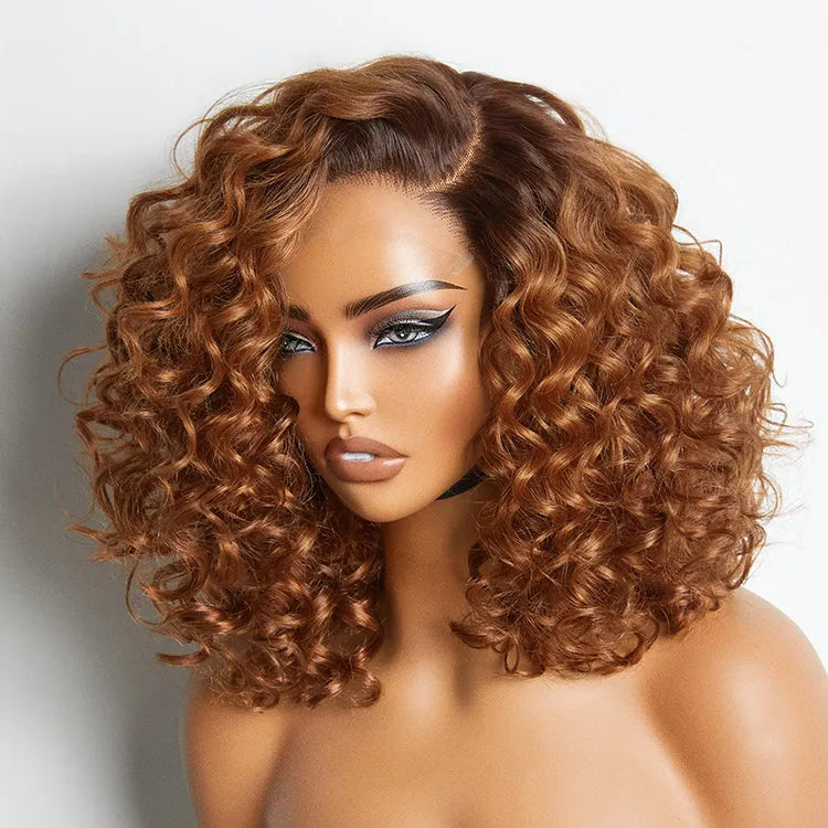 Luvme Hair Mature Bouncy Curl Left C Part Glueless Minimalist HD Lace Wig Pre-Cut Lace