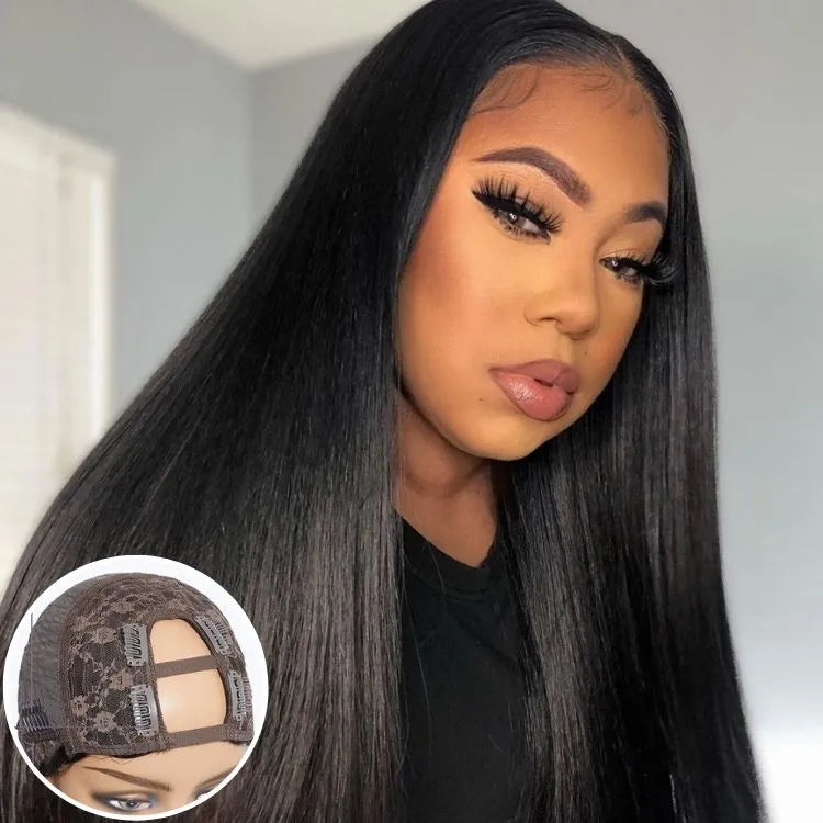 Silky Straight U Part Quick & Easy Affordable 100% Human Hair Wig Main image