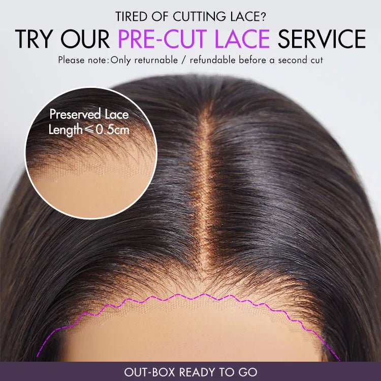 AiryFit™ Scalp Care Wigs - Blonde Highlight Water Wave Snugfit Glueless 5x5 Closure Lace Long Curly Wig Pre-Cut Lace - US Only