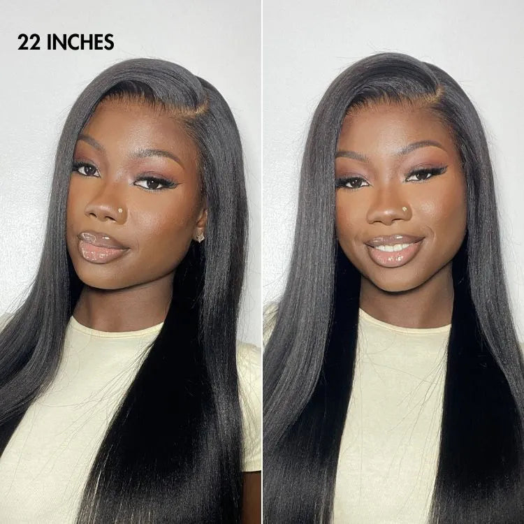 PreMax Wigs - Nature Max Yaki Straight Ear-to-ear 13x6 Frontal HD Lace Glueless Wig 100% Human Hair Secondary image