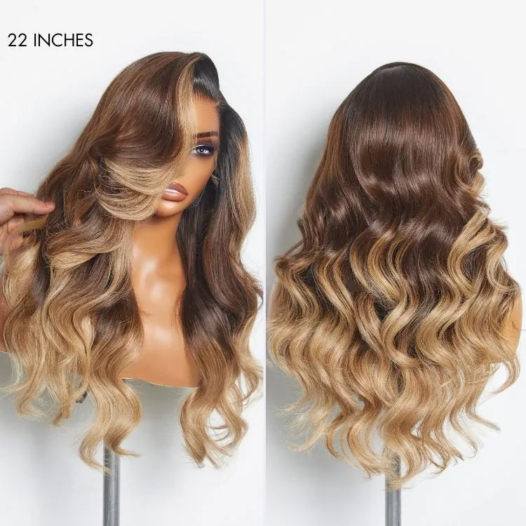 AiryFit™ Scalp Care Wigs - Deep Parting Loose Body Wave Human Hair Wig 11x6 Frontal HD Lace Glueless Wig