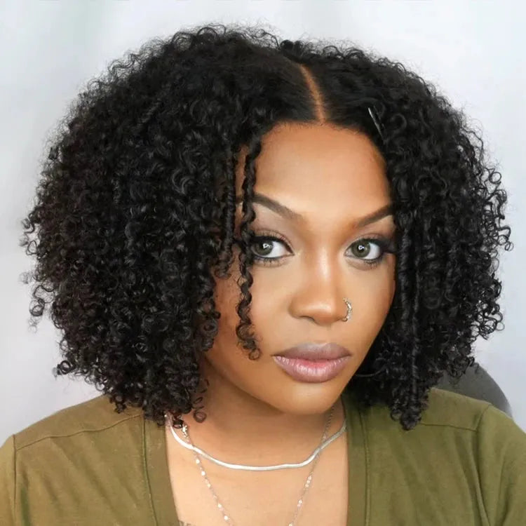 Coily Curly 5x5 Closure HD Lace Glueless Pre-Cut Wig with Breathable Cap Main image