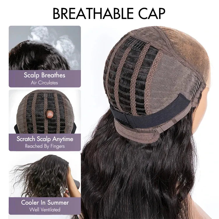 Coily Curly 5x5 Closure HD Lace Glueless Pre-Cut Wig with Breathable Cap