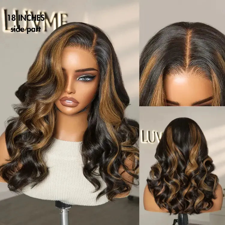 PreMax Blonde Mix Black Loose Wave Glueless 5x5 HD Lace Closure Wig Large & Small Cap
