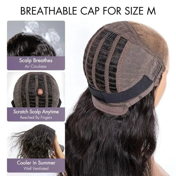 PreMax Blonde Mix Black Loose Wave Glueless 5x5 HD Lace Closure Wig Large & Small Cap