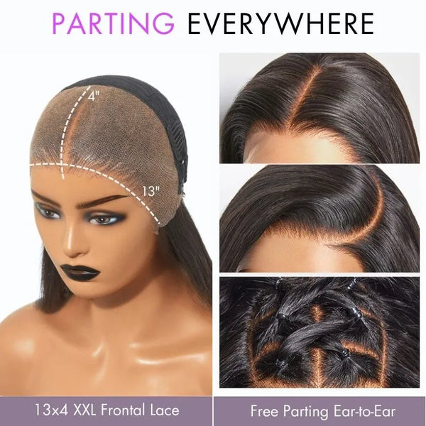 PreMax Wigs - Blonde Highlight Silky Straight 13x4 Frontal Lace Glueless Long Wig Pre-Cut Lace