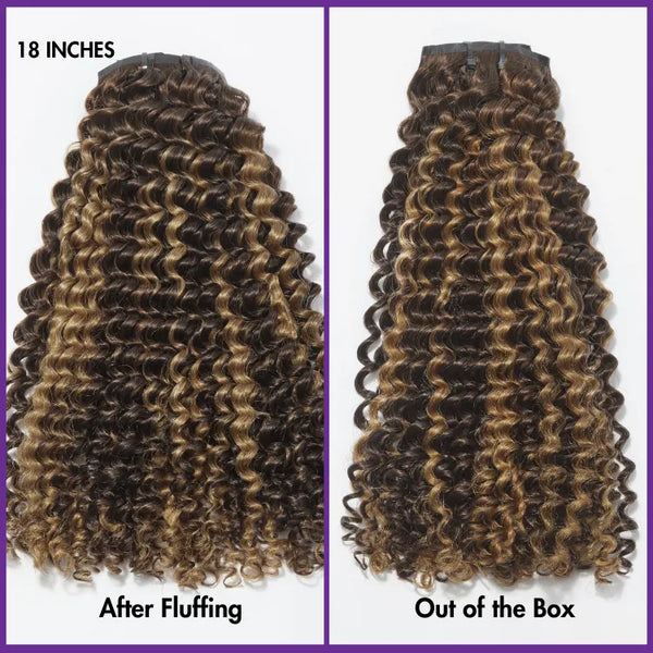 Highlights Silky Straight / Kinky Curly / Deep Wave Clip in Extensions Human Hair 135g 9pcs / 7pcs with Free Gift
