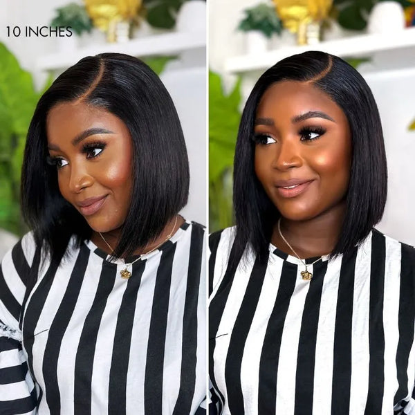 Luvme All-Day Comfort™ Wig Blunt Cut Bob Glueless Minimalist HD Lace Short Human Hair Wig Pre-Cut Lace