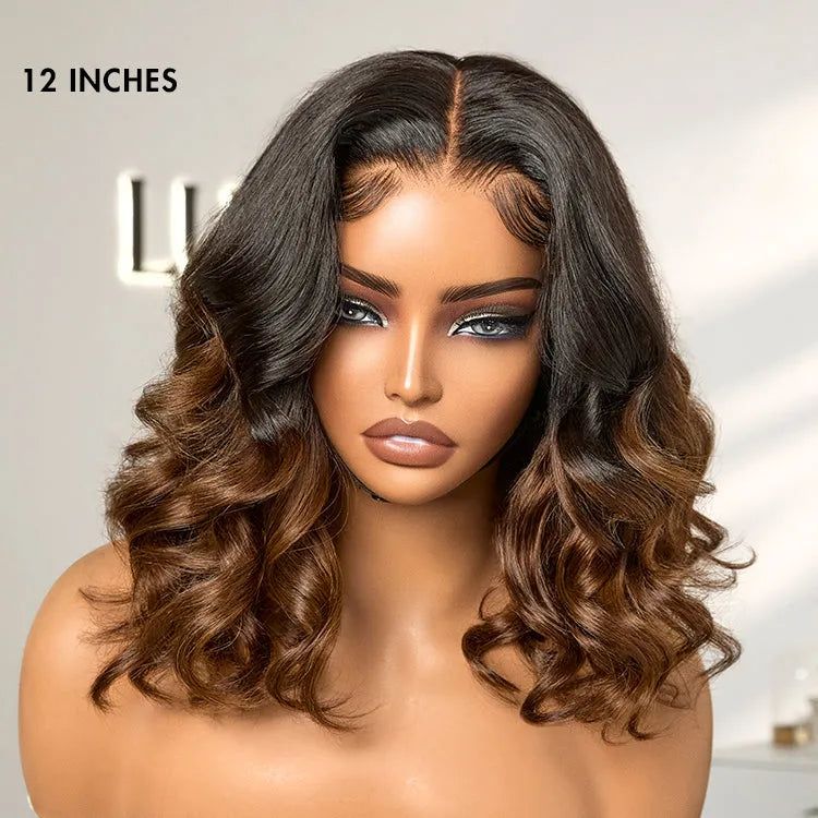 PreMax Wigs |  Ombre Brown Loose Body Wave Glueless 5x5 Closure Lace Wig Pre-Cut Lace - US Only Secondary image