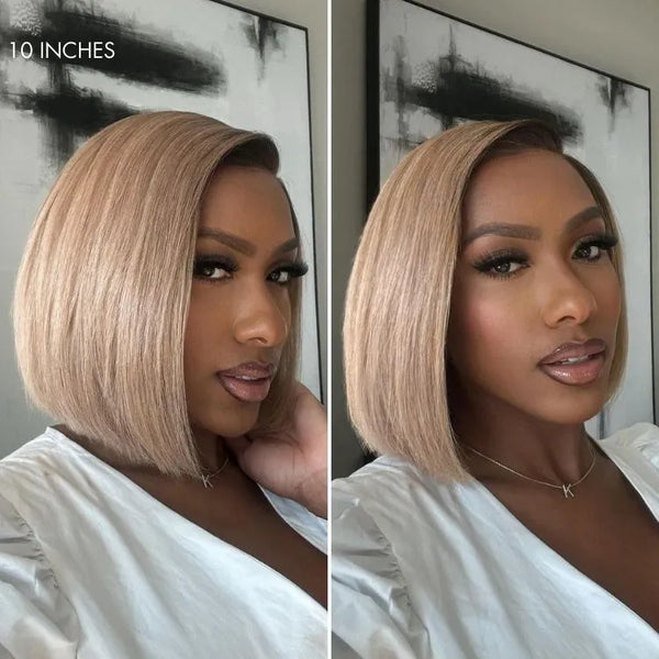 Luvme All-Day Comfort™ Wig Blunt Cut Bob Glueless Minimalist HD Lace Short Human Hair Wig Pre-Cut Lace