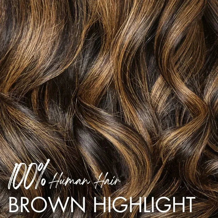 Luvme All-Day Comfort™ Wig 200% Density Brown Highlight Loose Body Wave Glueless Minimalist HD Lace Wig Pre-Cut Lace