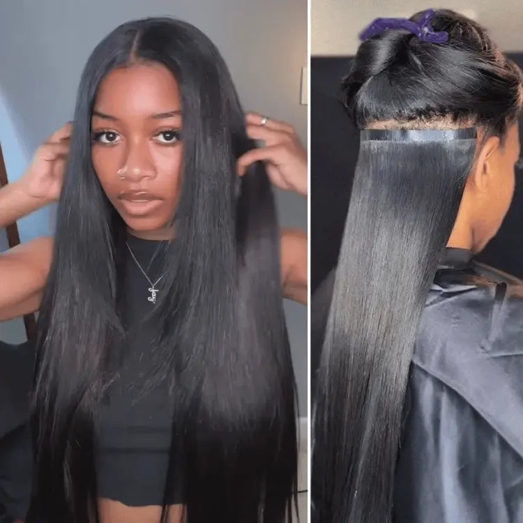 Straight / Body Wave / Kinky Curly / Yaki Straight / Kinky Straight / Messy Curly Clip in Hair Extensions Real Human Hair Pieces 135g 9pcs / 7pcs with Free Gift Main image