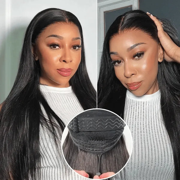 PreMax Wigs - 180% Density Body Wave / Straight Glueless 13x4 Frontal Lace Long Wig Pre-Cut Lace
