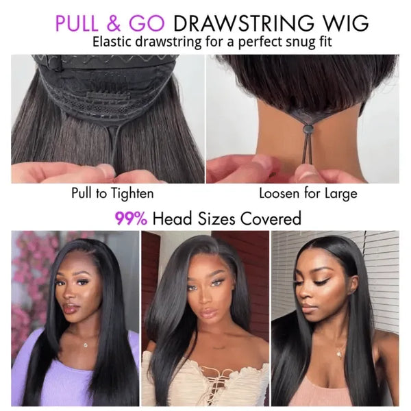 PreMax Wigs - 180% Density Body Wave / Straight Glueless 13x4 Frontal Lace Long Wig Pre-Cut Lace