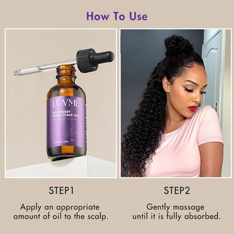 US Only | Luvme Rosemary Mint Scalp Oil, Scalp Care, Soothe & Strengthen