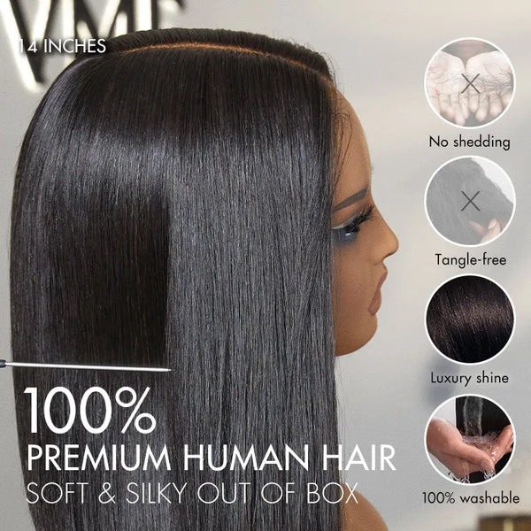 PreMax Wigs - Super Natural Hairline Silky Blunt Cut Bob Glueless 5x5 Closure Lace Wig